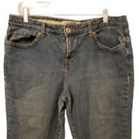 Route 66 Womens Size 13/14 Blue  Solid Crop Jeans - Picture 2 of 10